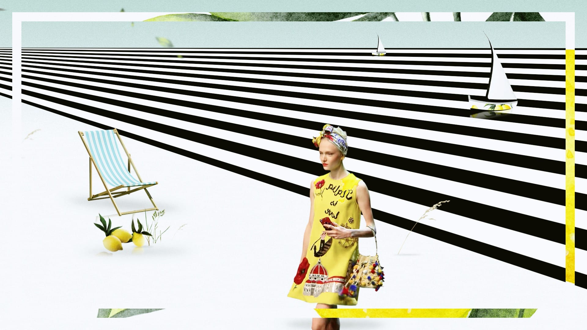 Opening visual from the Dolce & Gabbana make-up brand film linking couture imagery with the cosmetic collection