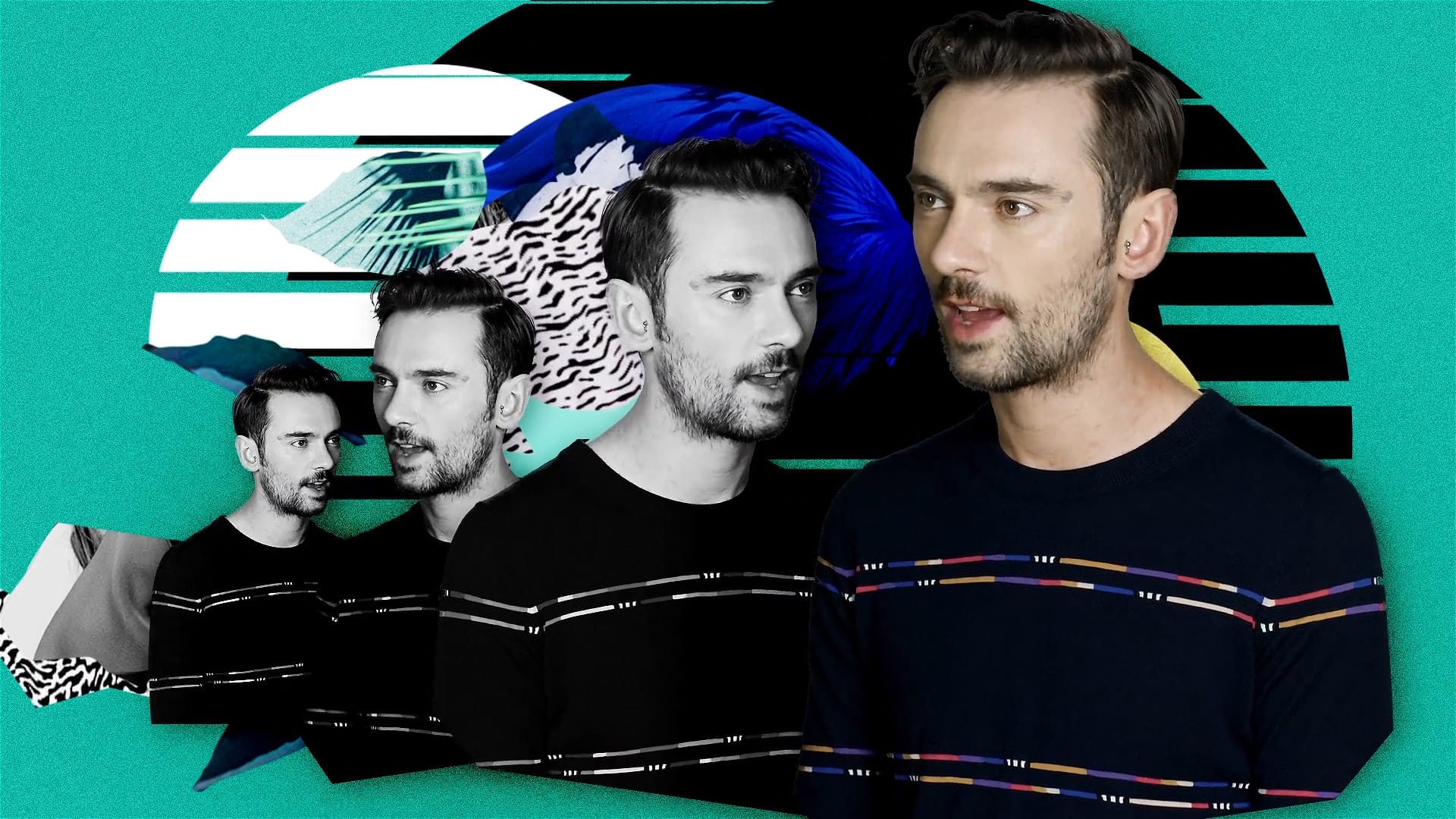 Fragmented composition illustrating the in-between aesthetic of The Foreigner