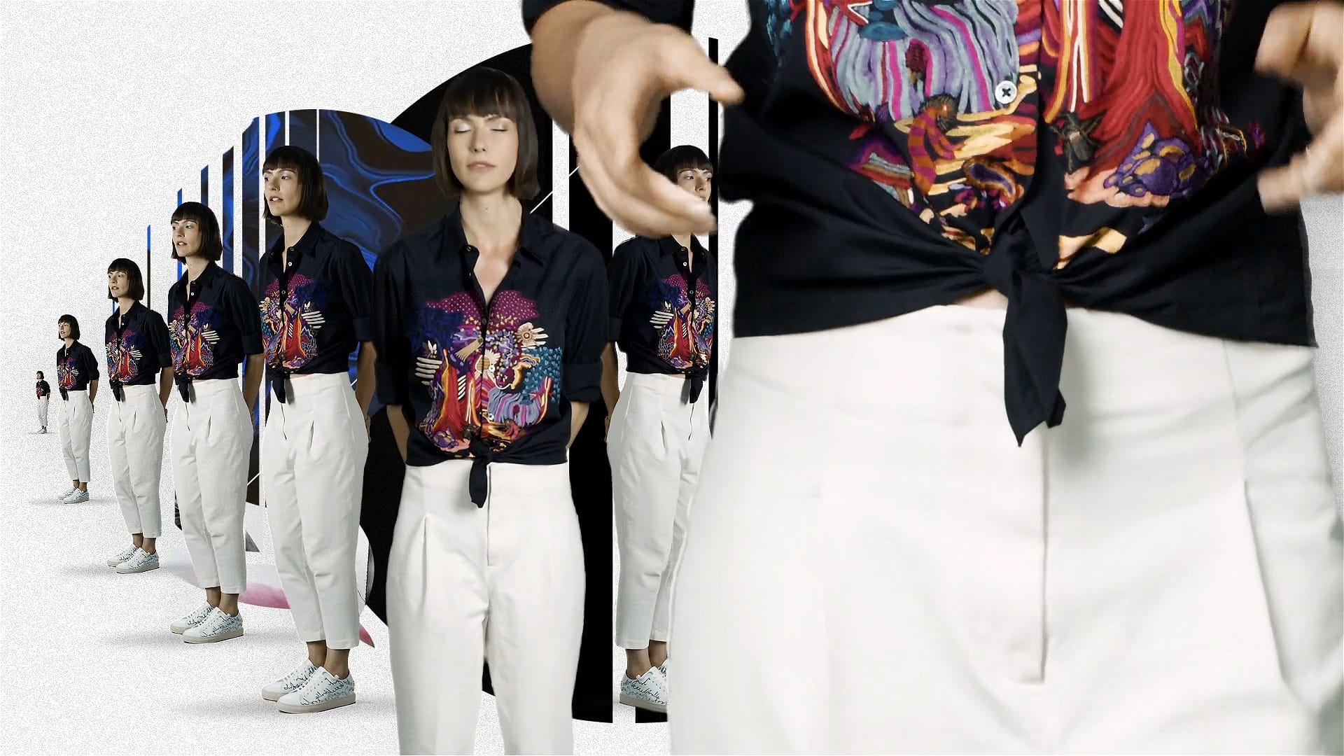 Vivid graphic moment from Evergreen – The Foreigner clip