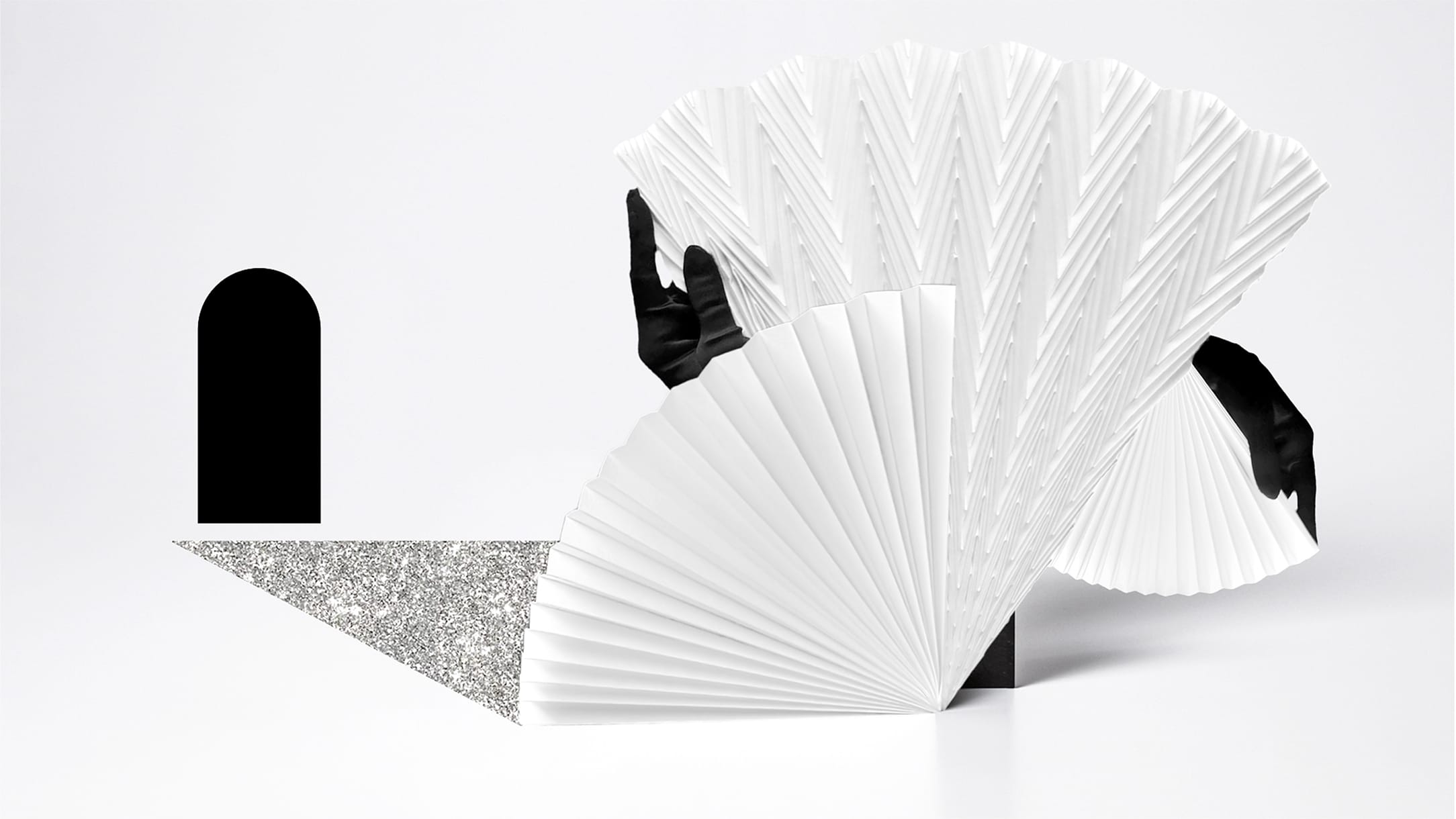 Stylised paper silhouette integrated into an atmospheric collage