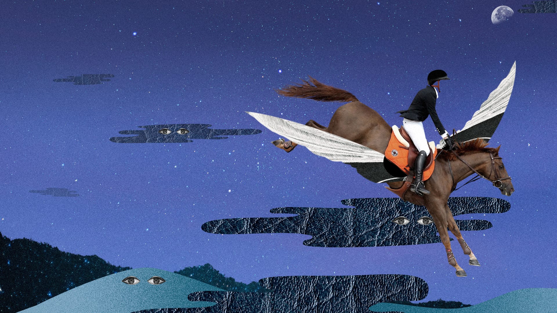 animated mix of illustrations and photos creating a dynamic tribute to Ryan