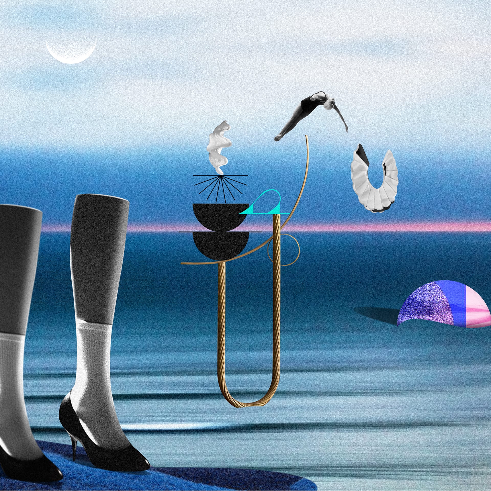 novox album artwork with bold illustration, textured shapes and rhythmic composition