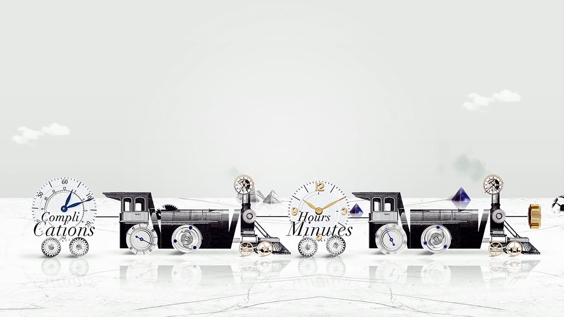 Illustration of a watch powered by two energy sources, reflecting Jaeger-LeCoultre's ingenuity