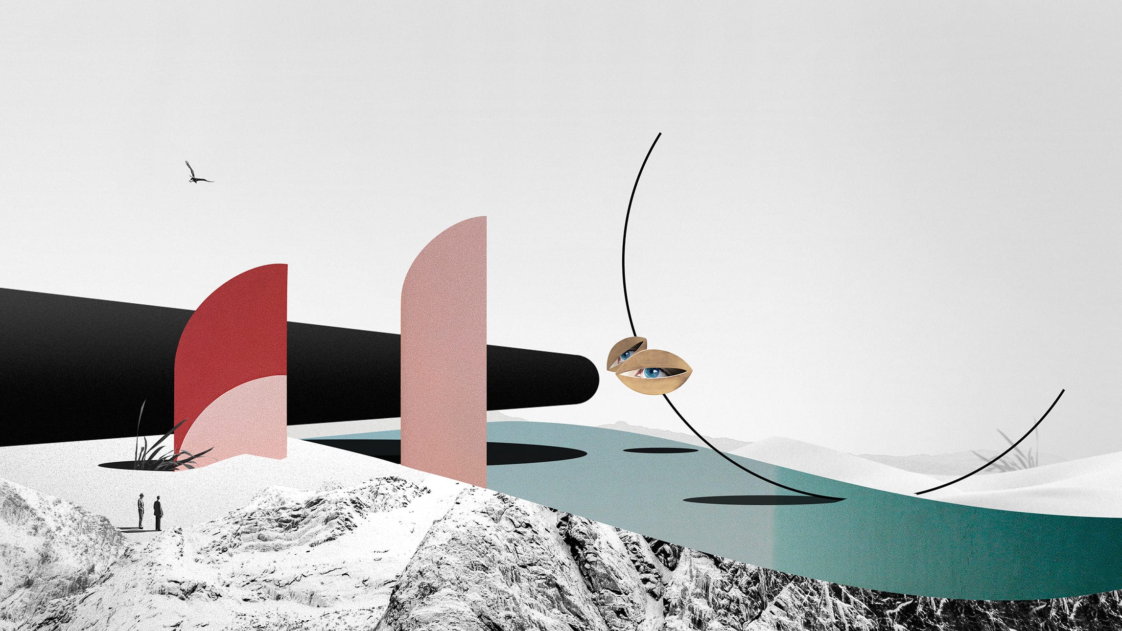 Abstract landscape created for the Pictet film inspired by early pioneers